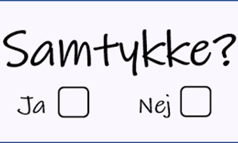 Samtykkeskilt, hvor man enten kan afkrydse Ja eller Nej Samtykkeskilt, hvor man enten kan afkrydse Ja eller Nej
